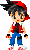 Pixel art of Red from Pokespec